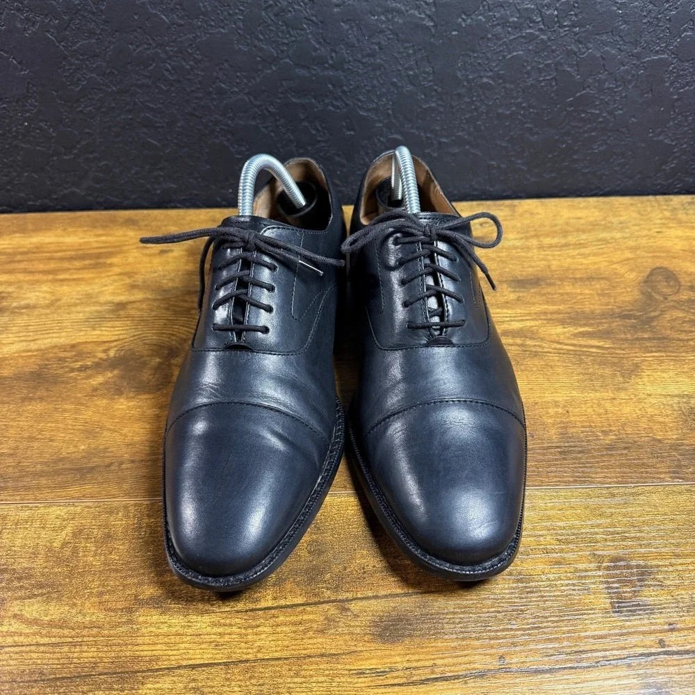 Cole Haan Harrison Grand C21646 Black Leather Cap Toe Oxford Mens 8.5‎ M